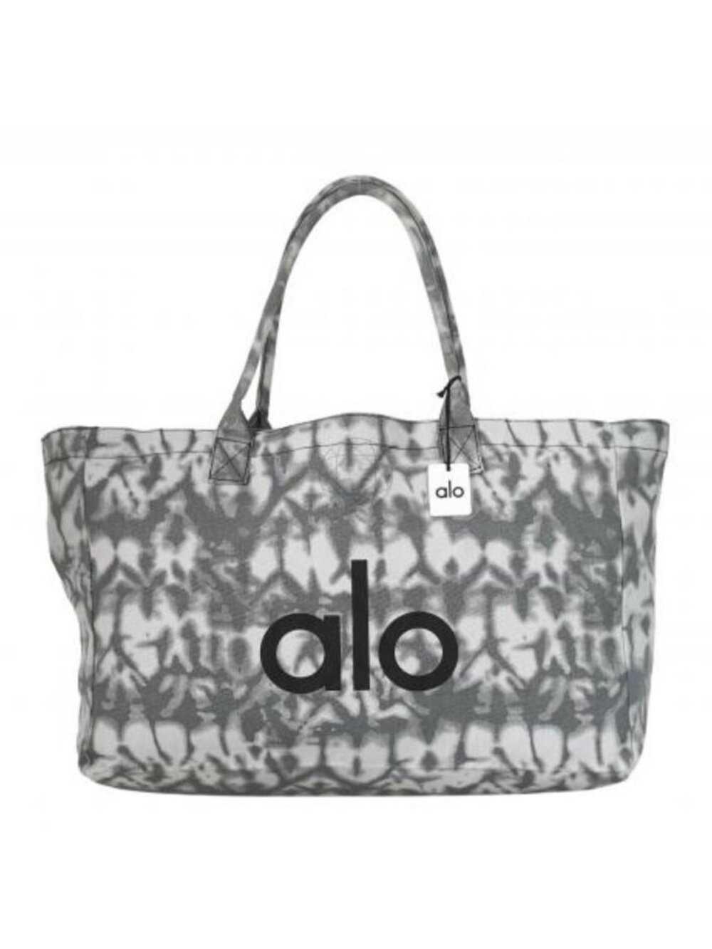 ALO YOGA Tie Dye Large Tote Bag Grey Travel Carry-onAlo Yoga Shopper Tote Bag